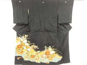 アンティーク　花車模様刺繍留袖(比翼付き)